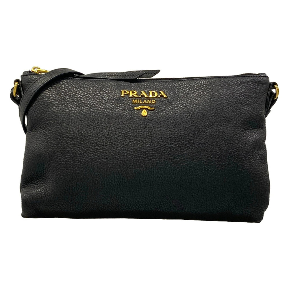 Prada Black Leather Shoulder Bag #324750P10B